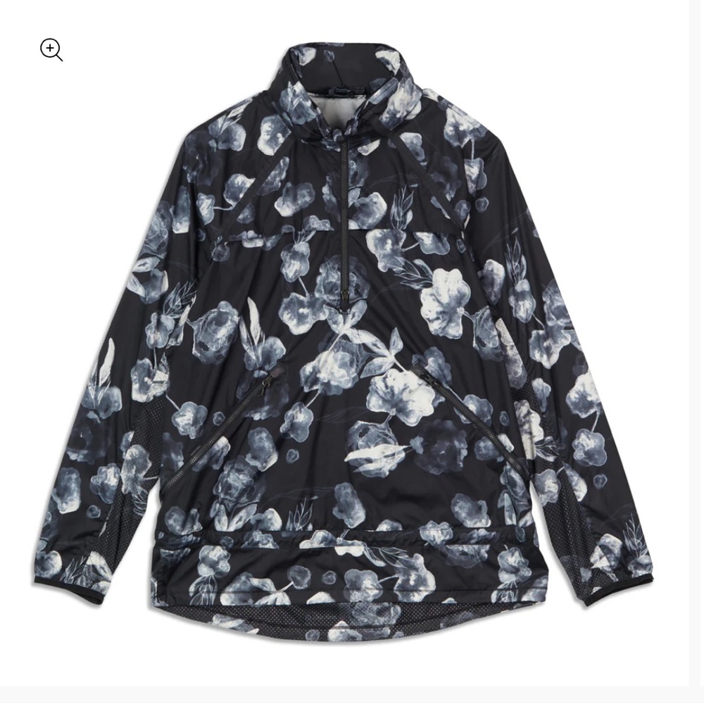 Lululemon Inky Floral Black Ghost Floral Miss Misty Pullover Jacket